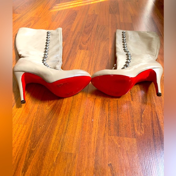 Christian Louboutin Ronfifi Button Up Heels boots - Picture 1 of 17